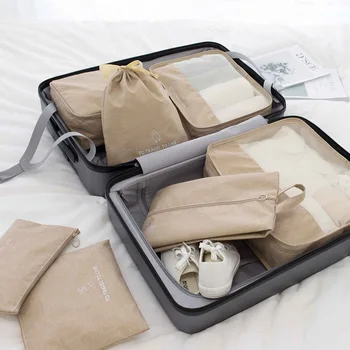 

7Pcs Travel Clothes Storage Waterproof Bags Portable Luggage Organizer Packing Cube