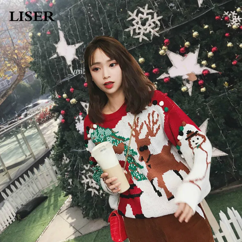 Sweater Women Knitted Sweater 2019 New Autumn Winter Clothes Women Pullover Sweater Christmas Sweater