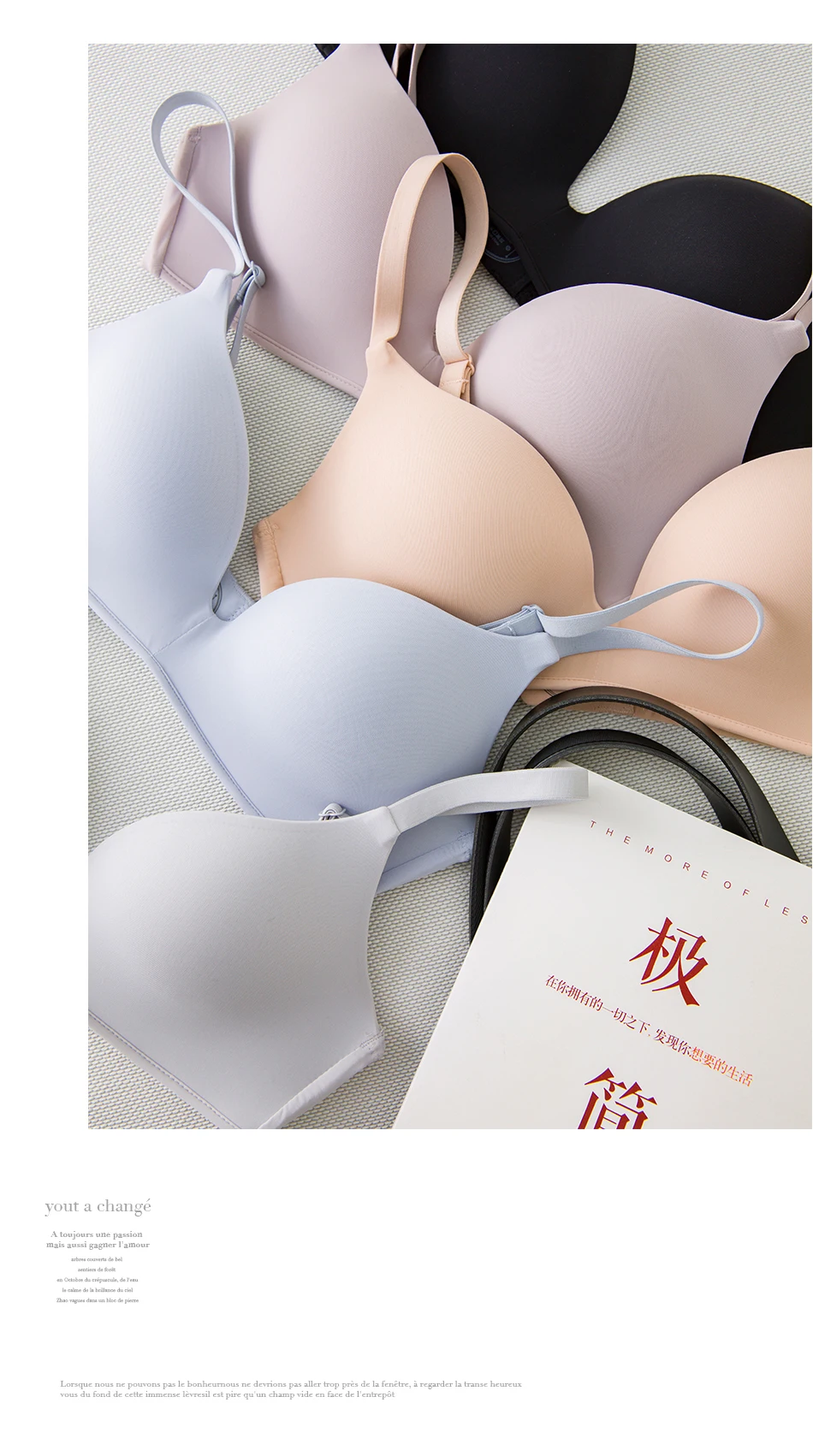 MS Sujetadores sin costuras para mujer пуш-ап sujetadores sin alambre sujetador Cup ropa interior Sexy sujetador tres cuartos