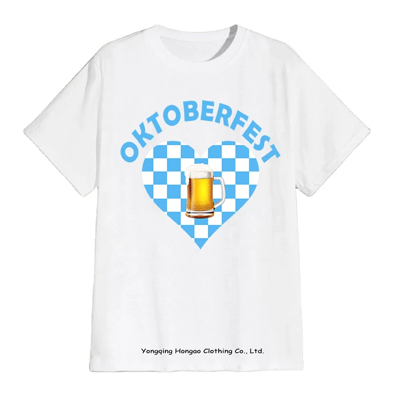 

Wholesale Oktoberfest Beer Heart Women's T Shirt Print Womens Clothing Fashion Harajuku Blusas Mujer De Moda Casual Clothes