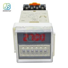 AC 220V DH48S-S Repeat Cycle Programmable Double Time Delay Relay Timer with Socket Base цена AC 220V DH48S-S Repeat Cycle Programmable Double Time Delay Relay Timer with Socket Base цены онлайн