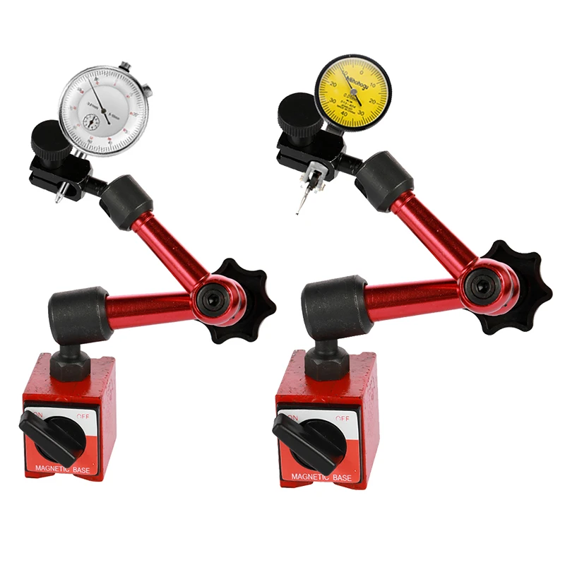 Dial Indicator Gauge Dial Indicator Holder Dial Indicator Mini Waterproof Leverage Dial Indicator Shockproof Magnetic Stand Base Holder 0.01mm