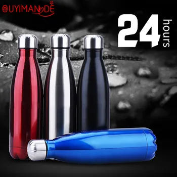 

350/500/750/1000ml Double-Wall Insulated Vacuum Flask Stainless Steel Water Bottle Cola Water Beer Thermos for Sport Bottles