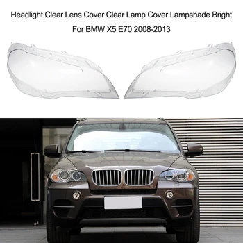 

Car Clear Headlight Lens Cover Replacement Headlight head light lamp Shell Cover for BMW X5 E70 2008-2013