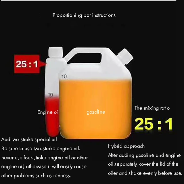 1,5 l 2-Takt-Kraftstoffmischflasche Weißgas steuerung Heizöl