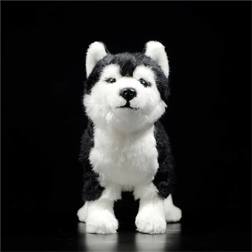 Fancytrader 11'' Fluffy Realistic Simulation Alaskan Malamute Dog Toy Doll Home Decoration Doll for Kids Photograph Prop 28x25cm (3)