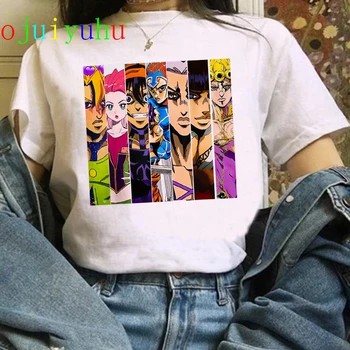 Jojo Bizarre Adventure Funny T Shirt Men Cool Anime Harajuku T-shirt Summer Hip Hop Tshirt  Streetwear Top Tees Male Women 90s