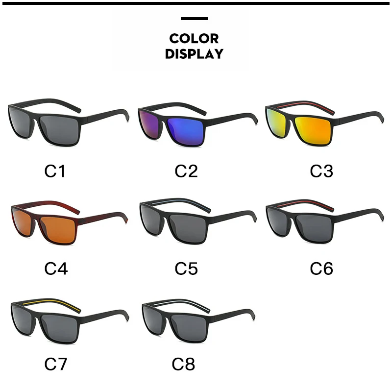Дизайнерские мужские солнцезащитные очки, брендовые поляризованные солнцезащитные очки Oculos de sol, мужские модные квадратные очки для вождения, дорожные солнцезащитные очки