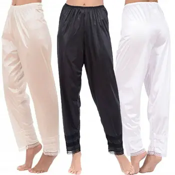 

New Women's Velvet Patchwork Lace Pyjama Bottoms Lounge Pants Winter Casual Ladies Solid Color Night Trousers