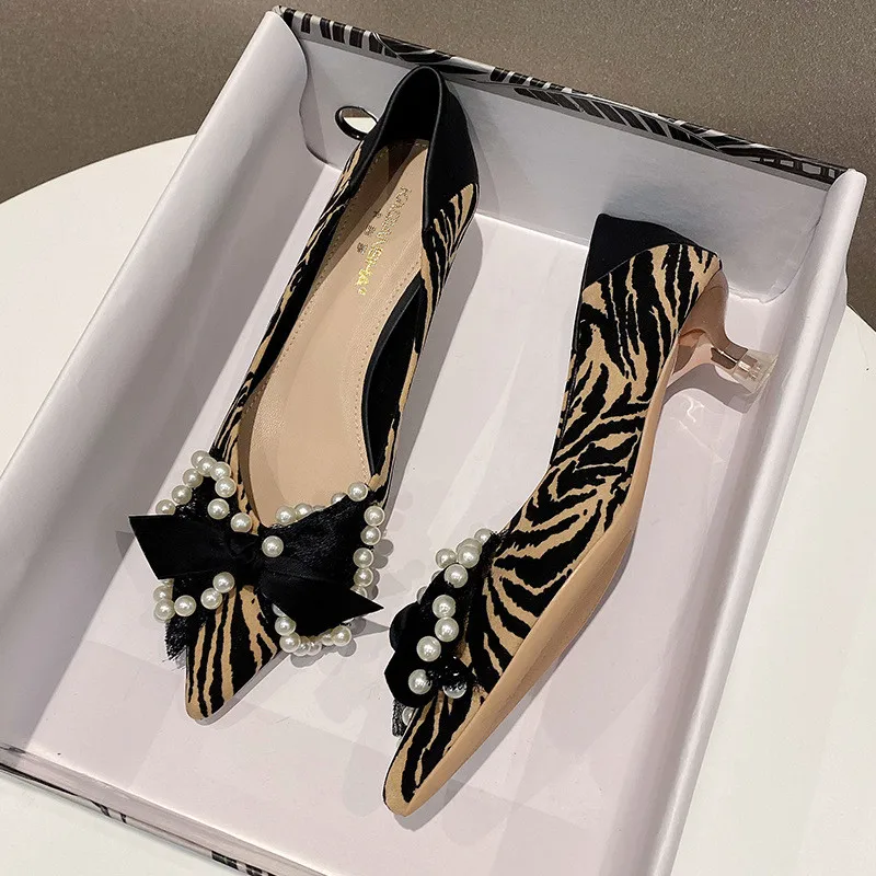 Pearl Sexy Heels for Women Elegant Party Evening Women Shoes Fashion Luxury Shoes for Women