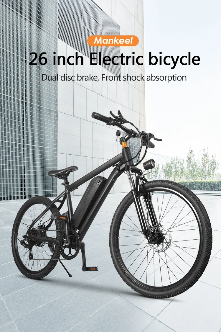 New Mankeel Electric Bike 10.4Ah Battery 26 Inch Foldable Electric Bicycle 7 Speed 50KM Range High Quality Free Shipping