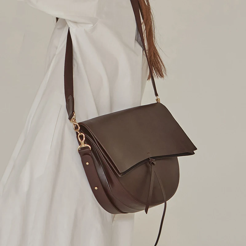 

Fashion Saddle Shoulder Bags for Women Handbags Ladies Semicircle Bags Quality soft PU Leather female totes designer bolsas 2019