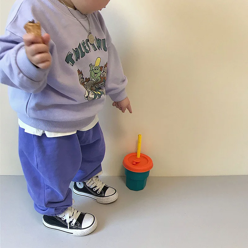 MILANCEL 2022 New Baby Clothes Toddler Boys Hoodies and Pants 2 Pcs Girls Sports Suits  Korean Style Infant Outfit baby floral clothing set