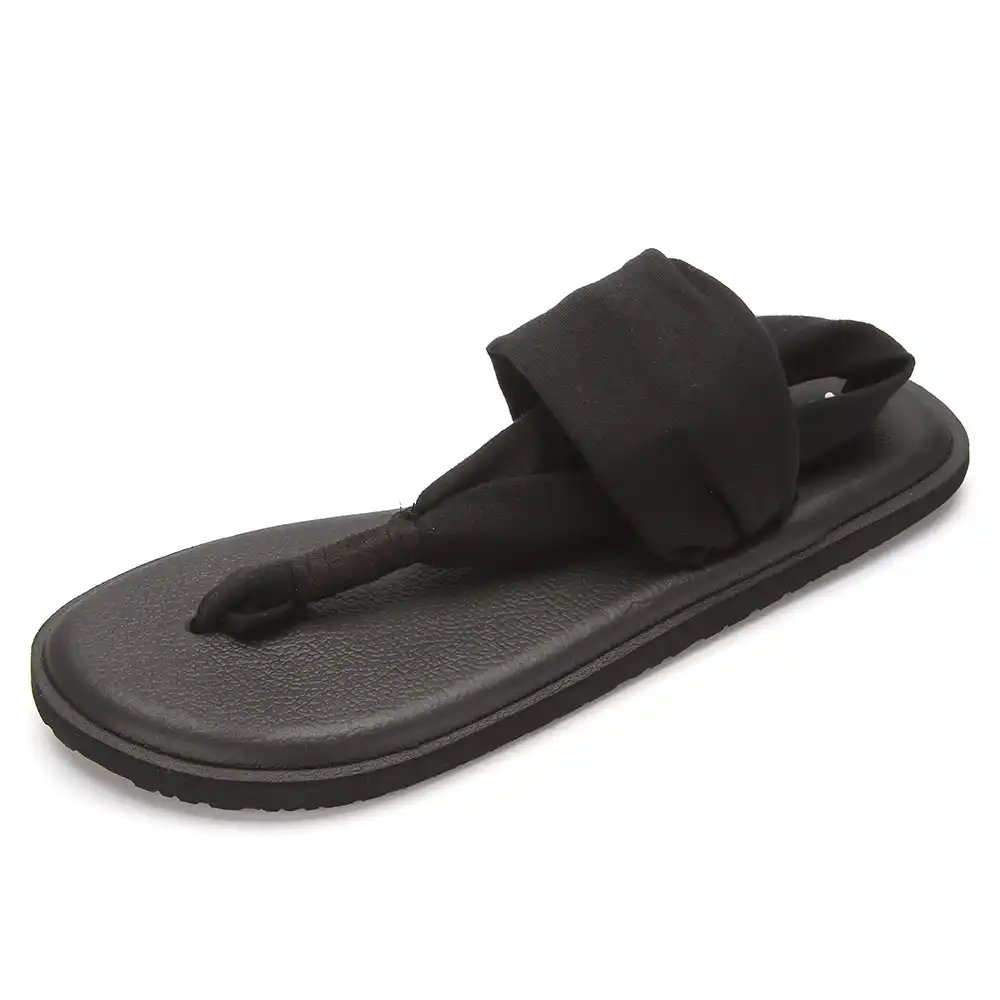 black dressy flip flops