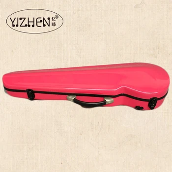 

Watermelon red double shoulder 4/4 violin case, glass fiber violin case #02