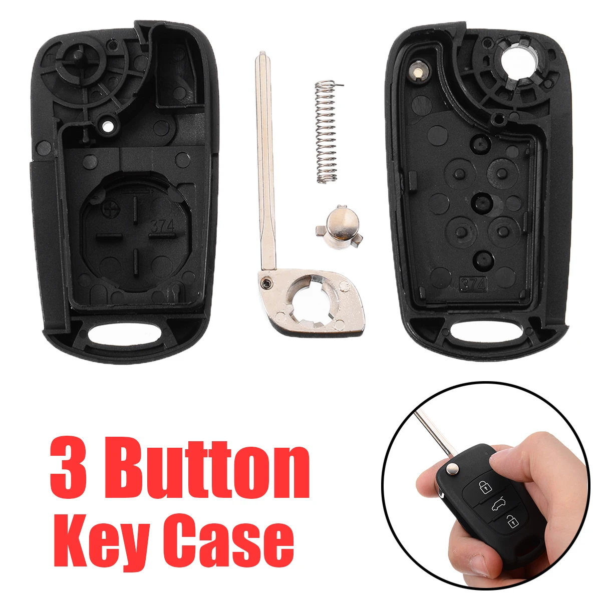 For Kia Ceed Picanto Sportage For Hyundai i20 i30 ix35 3 Button Remote Key Fob Case Car Key Cover Relacement