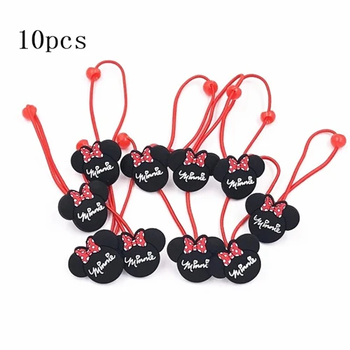9--10pcs 10 шт./лот, заколка для волос с рисунком Микки, Минни, Микки, Лол, с красным бантом, для девочек, аксессуары для волос, заколки для волос, украшение для волос - Цвет: 9--10pcs