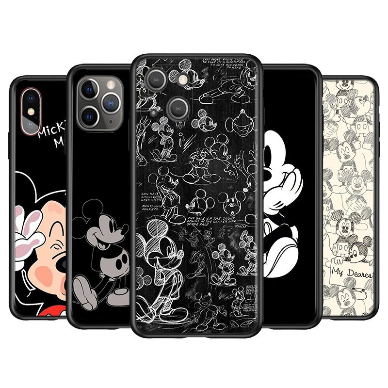 Mickey Mouse Silicone Cover For Apple IPhone 13 12 Mini 11 Pro XS MAX XR X 8 7 6 6S 5 Plus SE Phone Case | Мобильные телефоны и