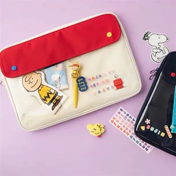 

Tablet case laptop storage bag For 11/13 inch ipad flat plush liner bag cute cartoon PVC girls student school case computer