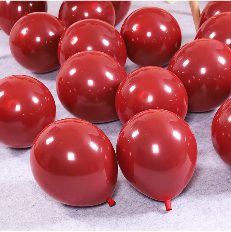 10 шт. 10 дюймов темно-красный латексный воздушный шар двойной слой шарики свадебные украшения гелиевые шары украшения на день рождения GYH