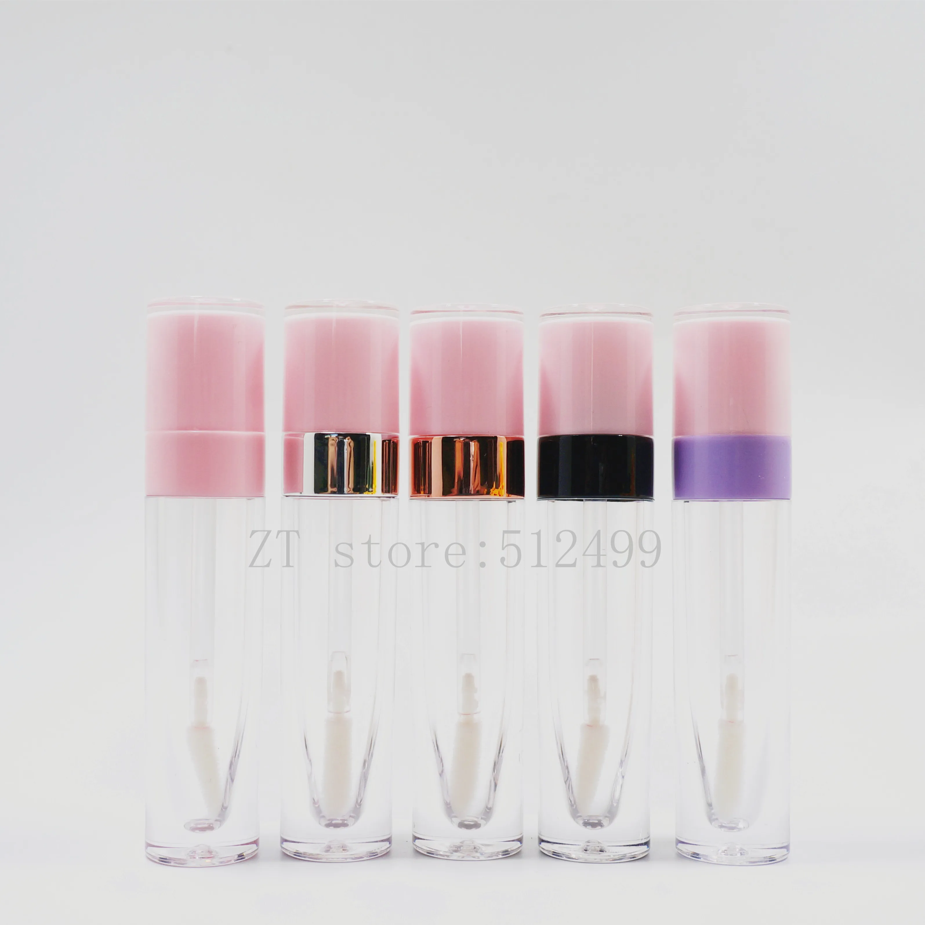 

10-100PCS 6.4ml Empty Lip Gloss Tube Plastic Lipgloss Bottle DIY Container White Black Cap Cylinder Small Lipgloss Wholesale