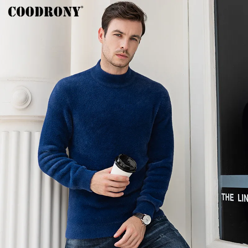 60% OFF COODRONY Brand Turtleneck Men Fashion Casual Pull Homme Autumn Winter Thick Warm Sweater Men Fleece Knitwear Jersey Hombre C1026