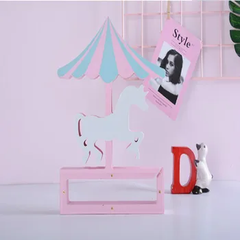 

Cute Cartoon Carousel Piggy Bank Creative Wooden Arts Crafts Money Box Desktop Bedroom Place Adorn Household Furnishing Articles