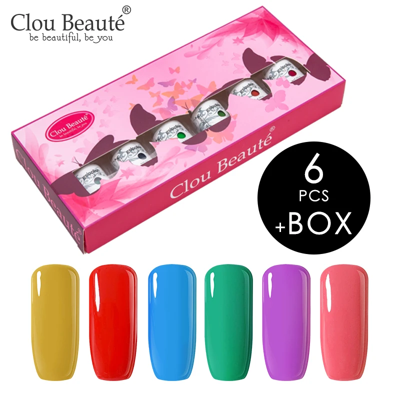 Clou Beaute набор Подарочная коробка из 6 штук Гель-лак для ногтей 85 цветов для ногтей замачиваемый УФ светодиодный маникюрный лак Vernis полуперманентный - Цвет: ZH21