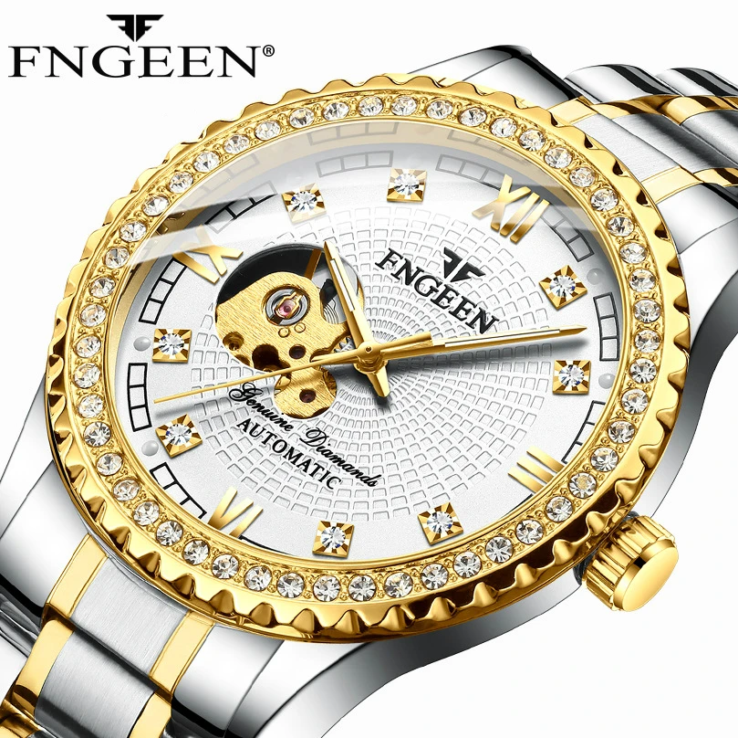 

2019 Mechanical Watch Men Hollow Dial Fashion Design Visible Mechanical Gear Waterproof Skeleton Automatic Watch