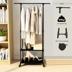 Perchero triangular para el hogar, sala de estar de pie para soporte móvil, dormitorio, colgador de ropa, organizador de ahorro de espacio