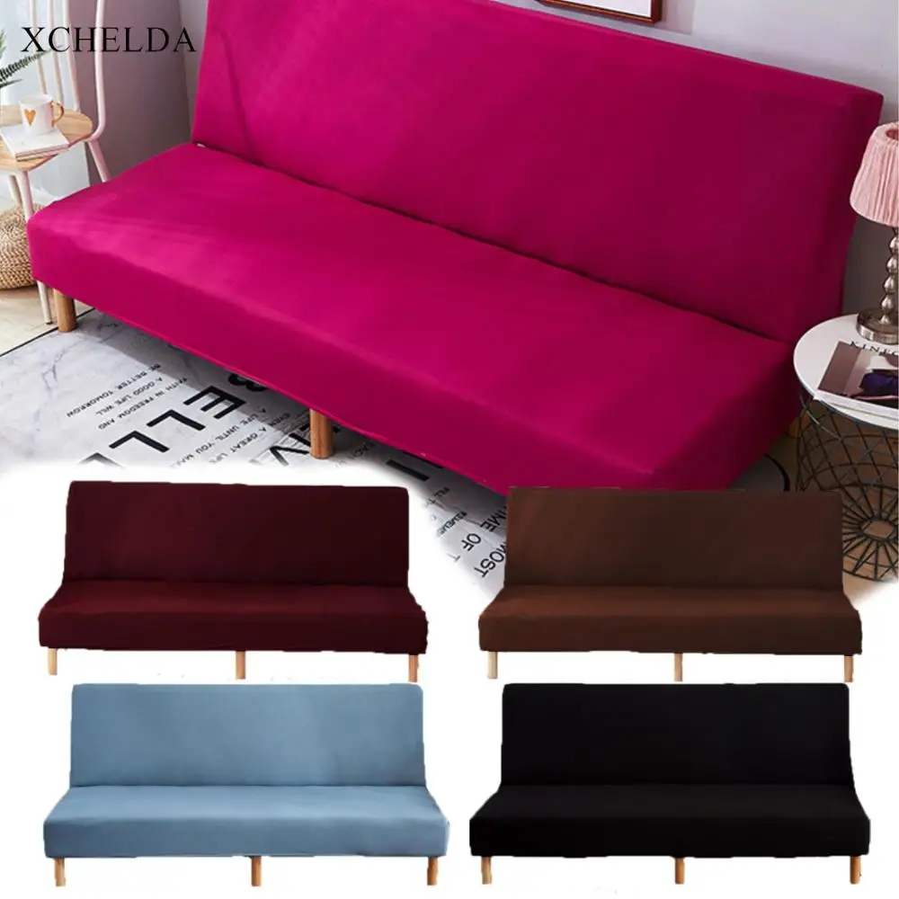 

Solid Color of sofa cover without armrests Black Brown adjustable stretch couch case Pink elastic slipcovers for 1 2 3 seater