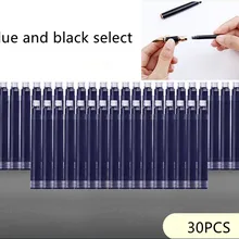Цена 30 шт одноразовая черная авторучка чернильный картридж заправка длина авторучка чернильный картридж заправка