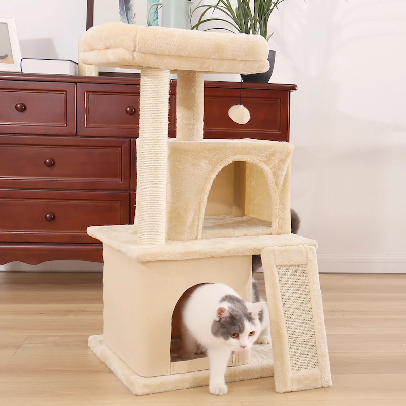 Быстрая, роскошный домик на дереве для питомцев, котов, котов, башня на дереве, с лестницей, сизаль, когтеточки для кошек, котенок, мебель для дома