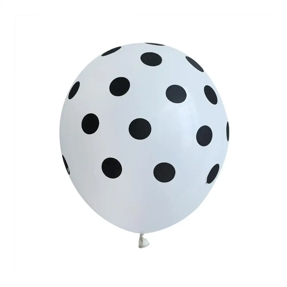 10pcs white black 10 шт./lotRed и черных латексных шарика в горошек надувные шары Mickey Мышь тема День Рождения globos Свадебные baby shower вечерние украшения - Цвет: 10pcs white black
