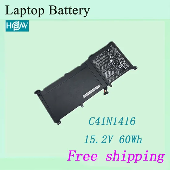 Горячая Распродажа Аккумулятор для ноутбука для ASUS C41N1416 UX501VW N501L батарея