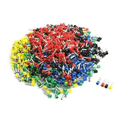 

10 AWG Wire E6012 Mix Color Pre Insulation Ferrules Wiring Terminals 950 Pcs