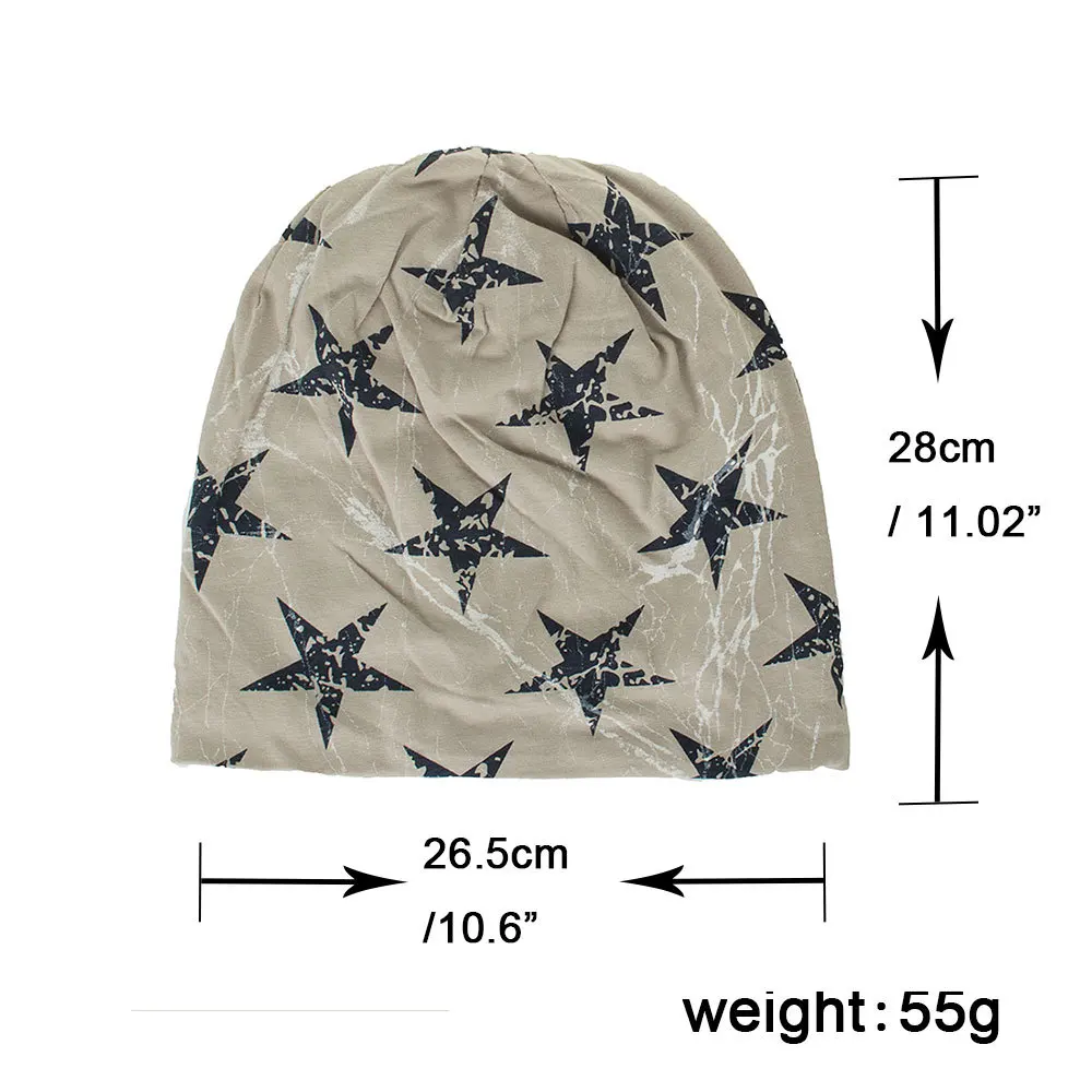 Осень Зима молния пятиконечная звезда двойные тонкие шапки Skullies Beanies Головные