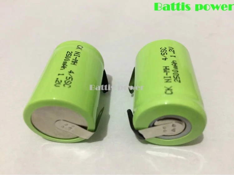 8 шт. 1,2 v 2500mah 4/5 Subc Sub C Sc Nimh аккумуляторные батареи Sub C 4/5 1,2 v аккумулятор Ni-MH аккумулятор Recargable 4/5sc для 9,6 v
