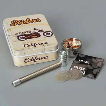 

Cigarette weed set accessories including tobacco grinder pipe filter cigarette case
