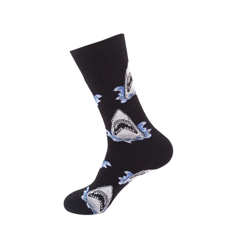 support socks for women Personality Design Men And Women Cotton Socks Casual Hip Hop Streetwear Fashion Trend Sea Shark lighthouse astronaut Print best socks for women Women's Socks