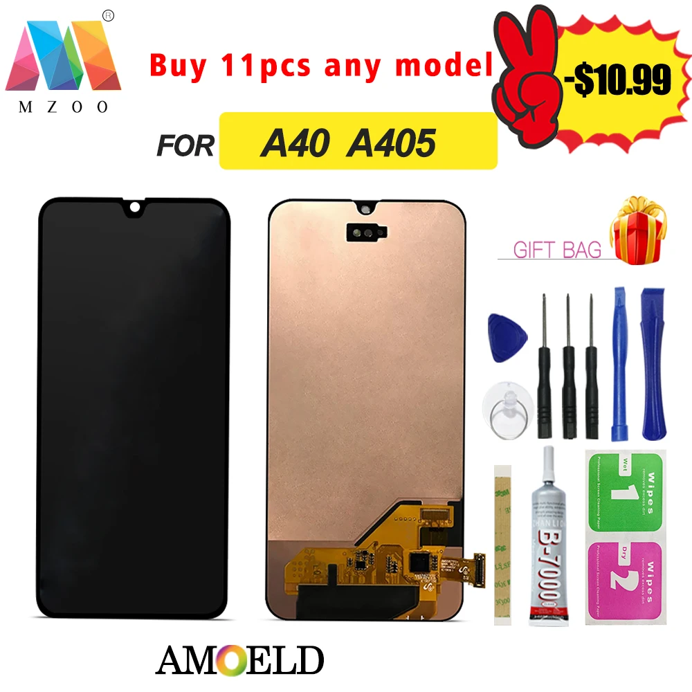 

High Quality 100% Test Super AMOLED LCD For Samsung A40 LCD A405 LCD A40 lcd Display For Samsung A40 A405 LCD Touch Screen