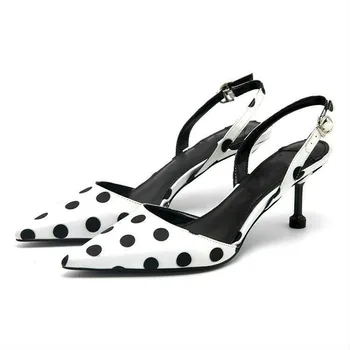 

2020 Spring Summer New Fashion Hot Selling High-heeled Women Fine-heeled Pumps Dot Point Ladies Elegant pumps