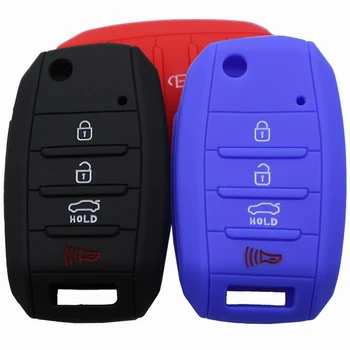 

4 Buttons Silicone Car Remote Key Fob Shell Cover Case For KIA Rio Sportage 2016 Ceed Sorento Cerato K2 K3 K4 K5