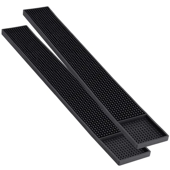 

2PCS Rubber Bar Mats,Non-Slip Bar Service Spill Mat Bar Table Mat Restaurant Kitchen Counter Bar Pad,Anti-Skid Heat Resistant Ba