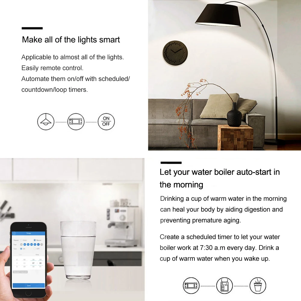 Sonoff 4CH Pro R2 ITEAD RF 433 МГц 4 банды умный Wifi переключатель RF Wifi светильник 3 режима работы инчинг интерлок умный дом