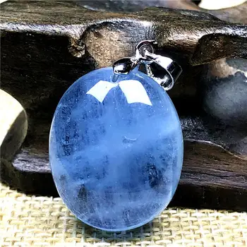 

Genuine Natural Ocean Blue Aquamarine Pendant Jewelry For Woman Man Love Gift Crystal Stone 22x18x10mm Oval Beads Gemstone AAAAA