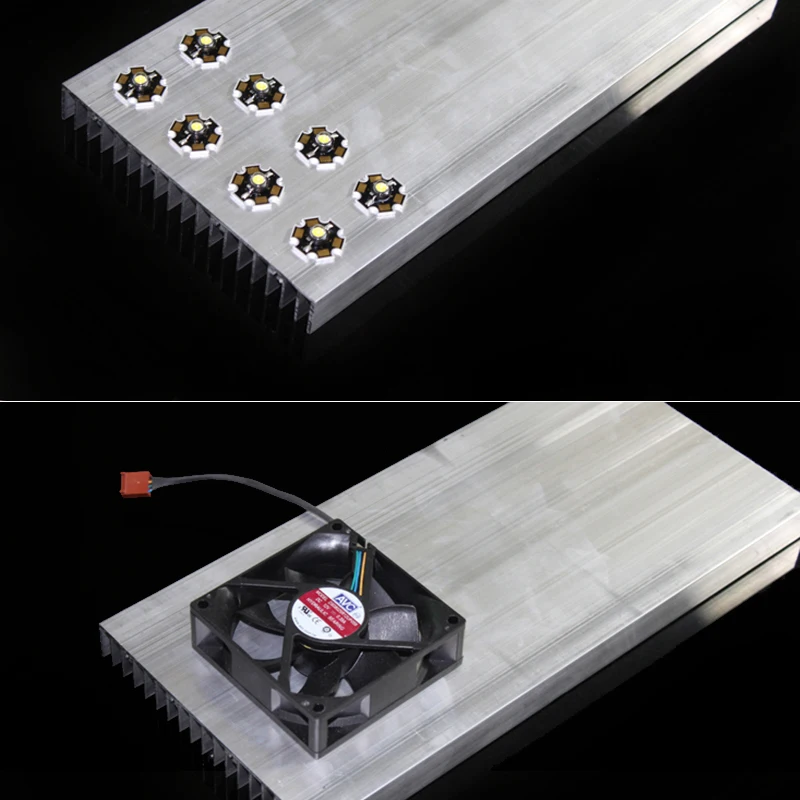 Dissipador de Calor de Alumínio para Luz Led Refrigerador do Radiador Fin para Amplificador de Alta Potência Chip ic 8x3w 20x1w 140x20x30 mm 150 mm - Imagem 2