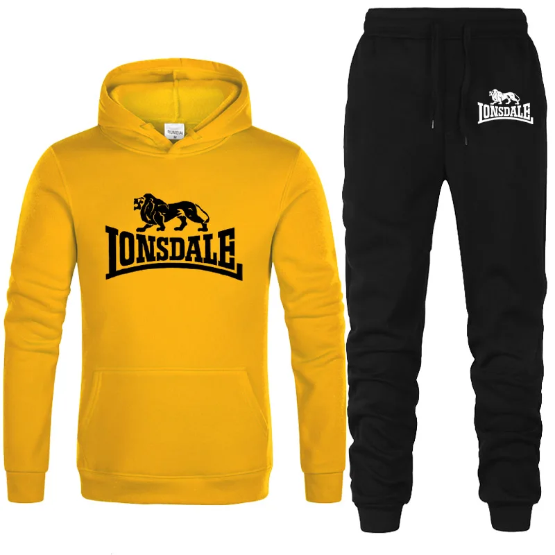

New Brand Clothing Men's Pullovers Sweater Cotton Men Tracksuits Hoodie Two Pieces Pants Sports Shirts Fall Winter Track suit