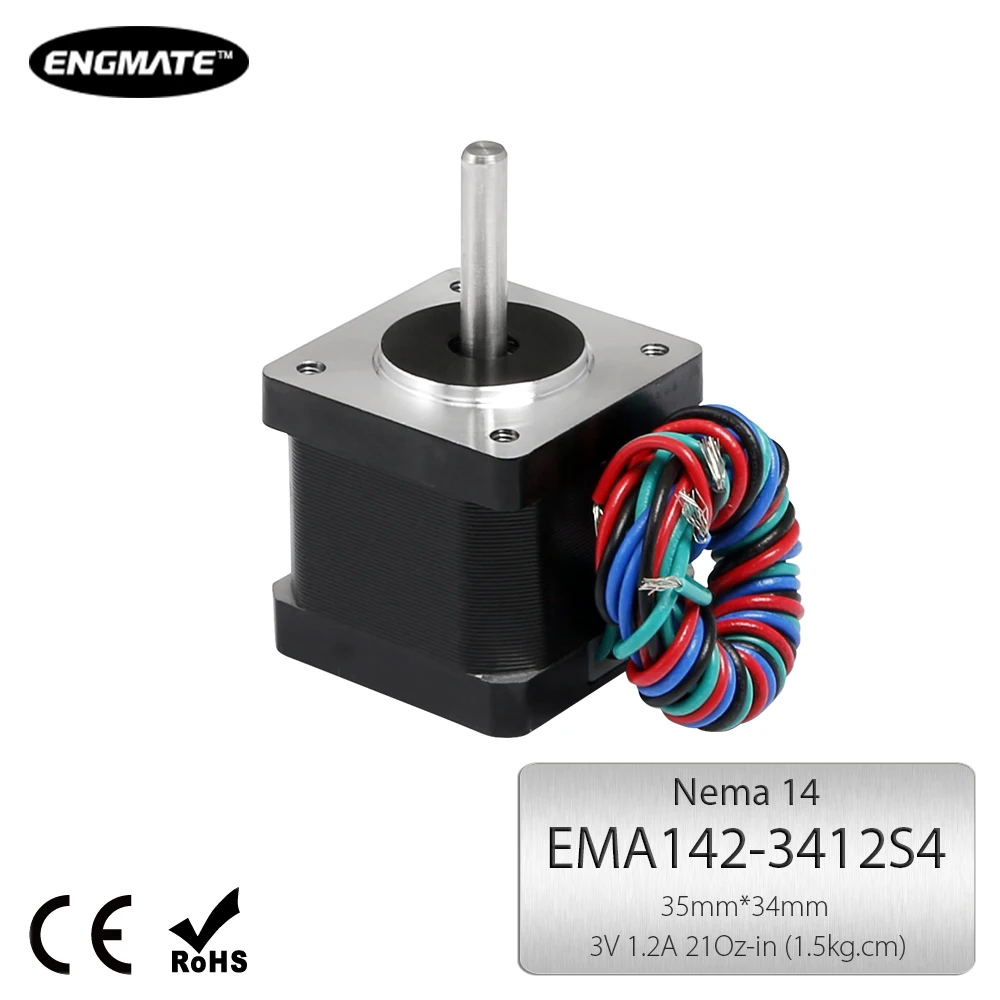 ENGMATE EMA142 3412S4 DIY Часть Nema 14 Шаговый Мотор с Удерживающим Моментом 21Oz In|nema 14|nema stepper