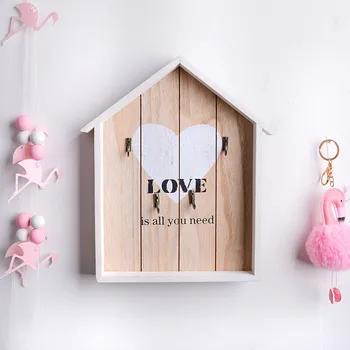 

1 Pcs Multi-purpose Wall Coat Keys Bags Clothes Hanging Hook Home Wall Decor Handmade Wooden Key Hook Cargo Storage Box Storage